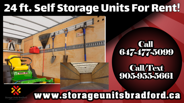 Holland Landing, ​Self Storage Units for rent 16' to 26'.